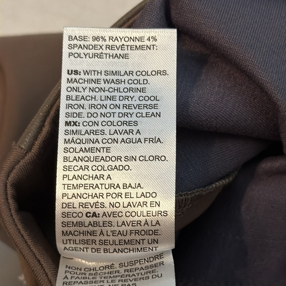 NWT Chico's Tan Faux-Leather Front Ponte Leggings Size L/12 - Picture 13 of 15